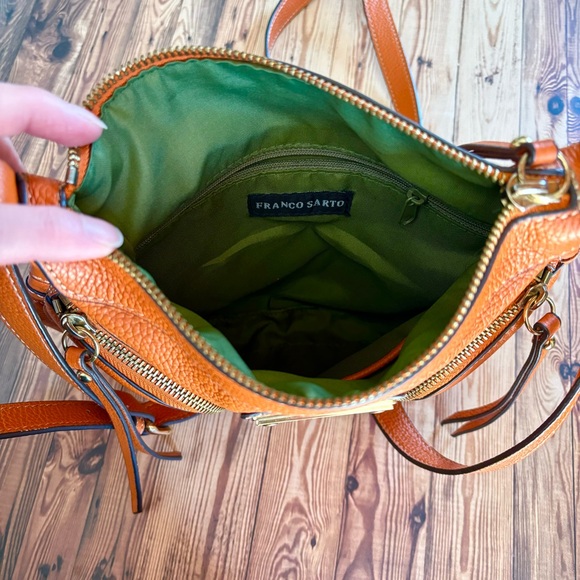 Franco Sarto Clara Crossbody leather purse in Rhumba Orange - Picture 6 of 6